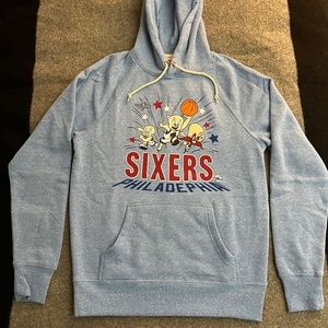 HOMAGE x PHILADELPHIA 76ERS x SPACE JAM Pullover Hoodie SMALL NWT NBA